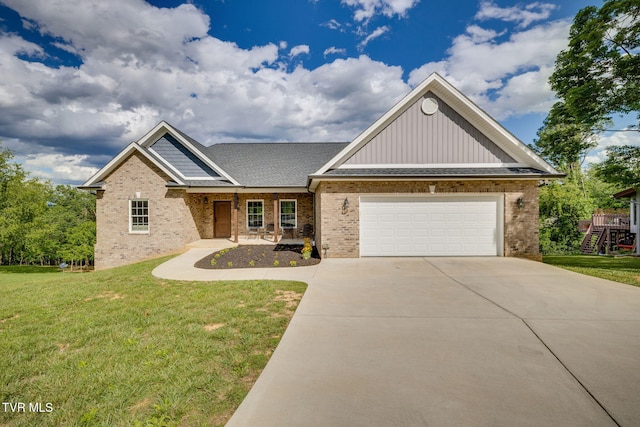 1 Sweetwood Dr, Johnson City, TN 37615 - craftsman-style house featuring brick siding, a front lawn, and driveway