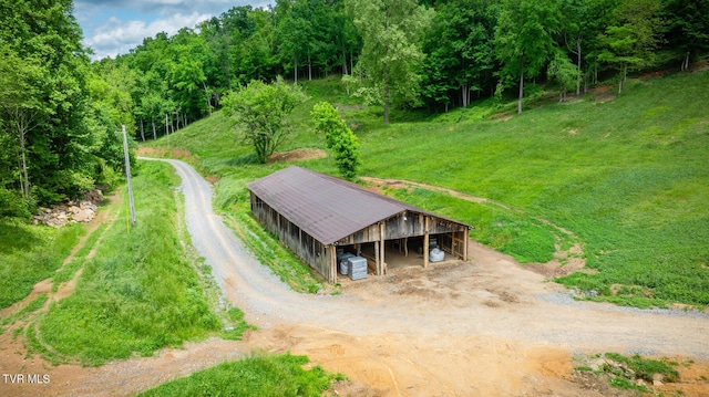538 Punkton Rd, Del Rio, TN 37727 - view from above of property with a heavily wooded area