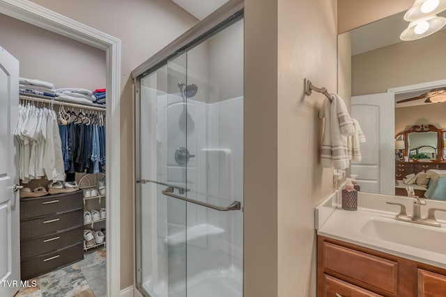 171 Brighton Pl, Bristol, TN 37620 - full bath featuring a stall shower, a spacious closet, and vanity