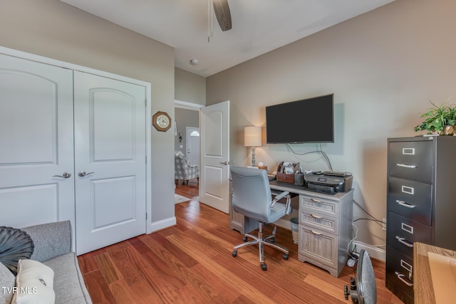 171 Brighton Pl, Bristol, TN 37620 - office featuring light wood finished floors and ceiling fan