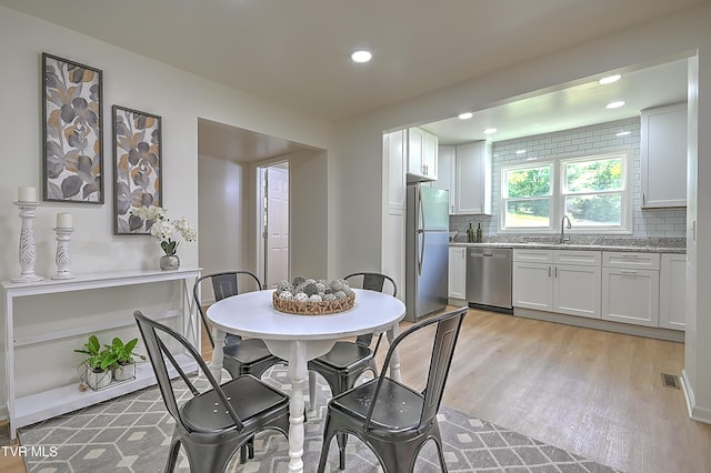 2221 Elizabethton Hwy, Johnson City, TN 37601 - dining space featuring light wood-type flooring and recessed lighting
