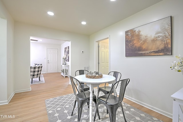 2221 Elizabethton Hwy, Johnson City, TN 37601 - dining room with light wood finished floors, recessed lighting, and baseboards