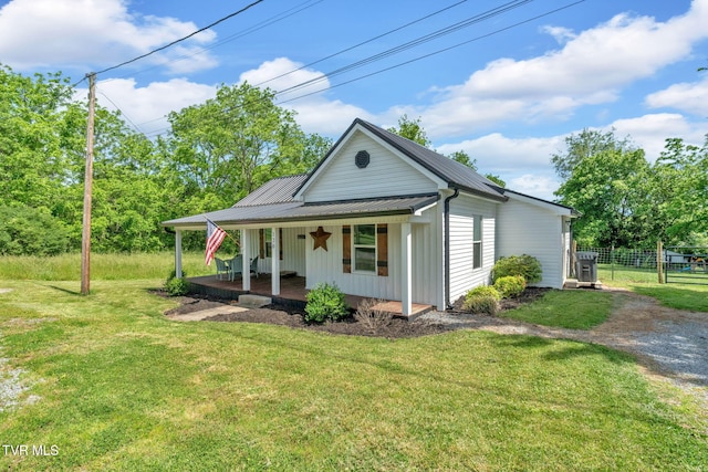 120 Stine St, Bristol, TN 37620 - view of front of property with covered porch, metal roof, and board and batten siding