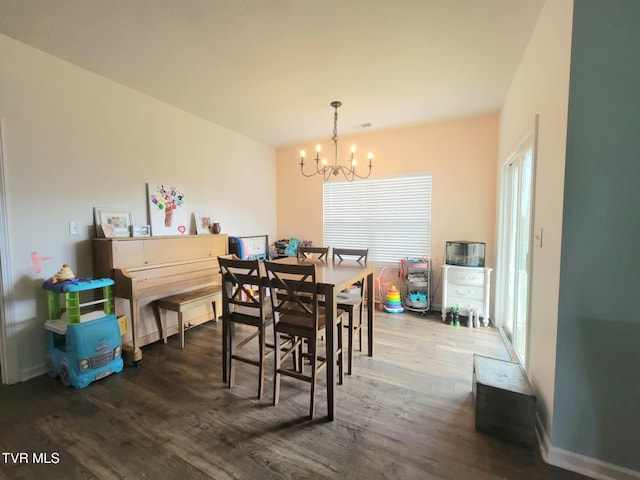 1202 Raccoon Ln, Piney Flats, TN 37686 - dining room featuring a chandelier and wood finished floors