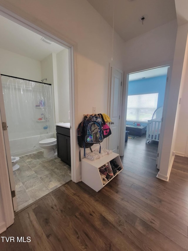 1202 Raccoon Ln, Piney Flats, TN 37686 - hall featuring wood finished floors