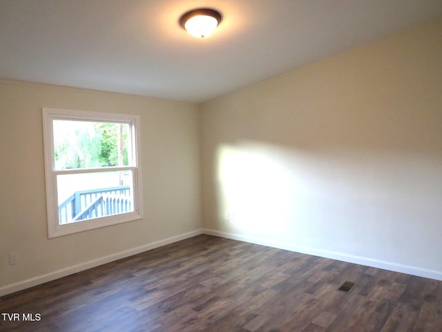 8929 Gateway Dr, Wise, VA 24293 - empty room with dark wood finished floors and baseboards