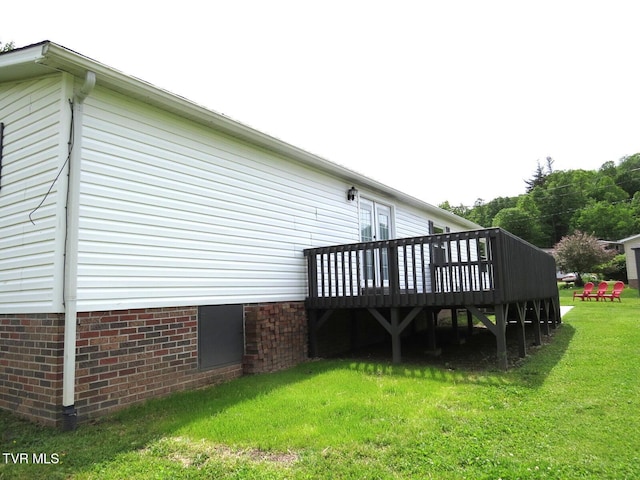 8929 Gateway Dr, Wise, VA 24293 - rear view of house featuring a wooden deck and a lawn
