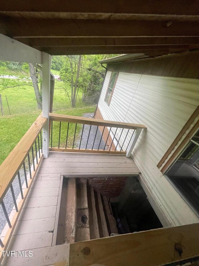763 Sloantown Rd, Duffield, VA 24244 - wooden deck featuring a yard