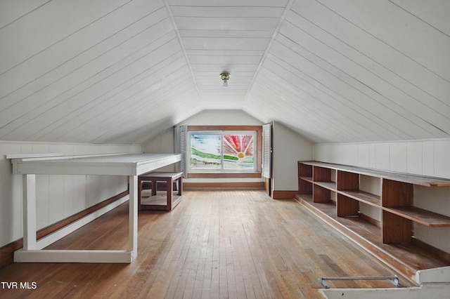 744 NE Hurricane Rd, Wise, VA 24293 - additional living space with hardwood / wood-style flooring, lofted ceiling, and baseboards