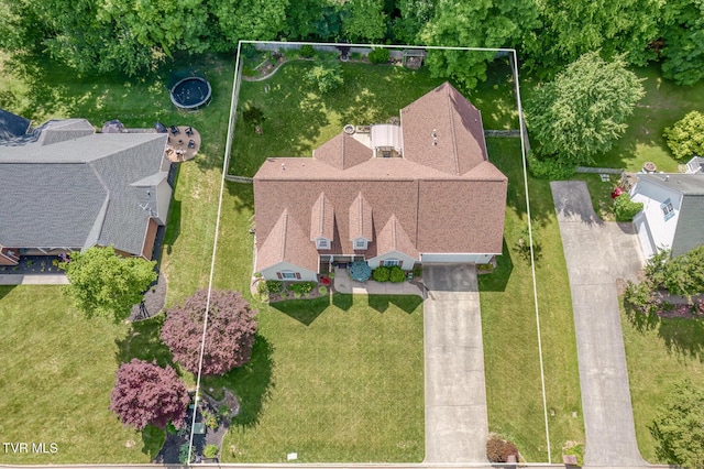 620 Glen Oaks Pl, Johnson City, TN 37615 - aerial view of property and surrounding area with property parcel outlined