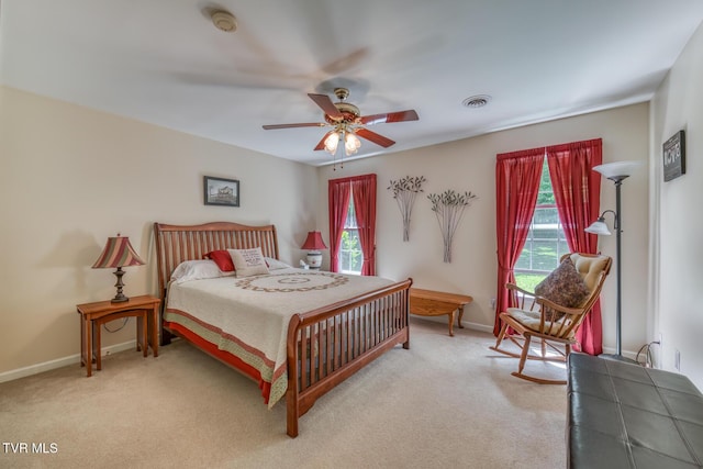 620 Glen Oaks Pl, Johnson City, TN 37615 - bedroom with carpet floors, baseboards, and a ceiling fan