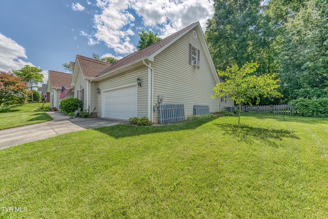 620 Glen Oaks Pl, Johnson City, TN 37615 - view of home's exterior with concrete driveway, a garage, and central air condition unit