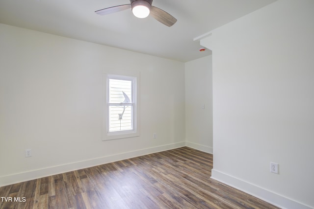 408 Levelin St, Erwin, TN 37650 - unfurnished room with baseboards, ceiling fan, and wood finished floors
