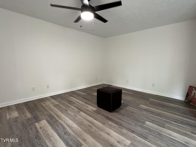 516 Fleetwood Ct Unit F, Kingsport, TN 37660 - spare room with ceiling fan, dark wood-type flooring, and baseboards