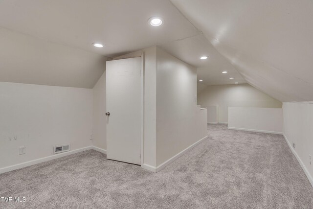 219 Meridale Dr, Johnson City, TN 37601 - additional living space featuring vaulted ceiling, carpet, baseboards, and recessed lighting
