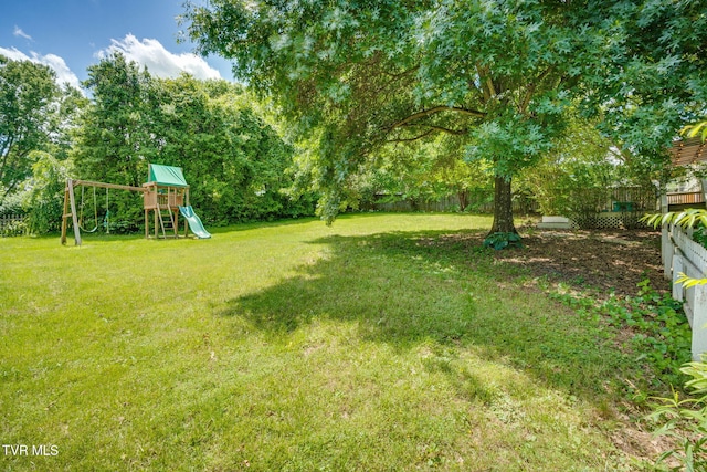 219 Meridale Dr, Johnson City, TN 37601 - view of green lawn with a playground
