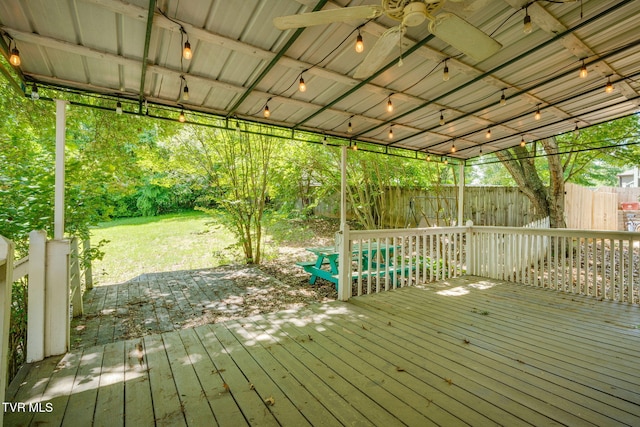 219 Meridale Dr, Johnson City, TN 37601 - wooden terrace with a ceiling fan