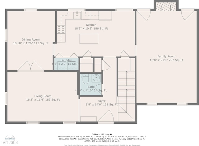 219 Meridale Dr, Johnson City, TN 37601 - floor plan / room layout