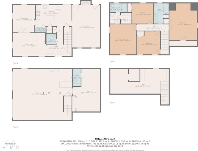 219 Meridale Dr, Johnson City, TN 37601 - floor plan / room layout
