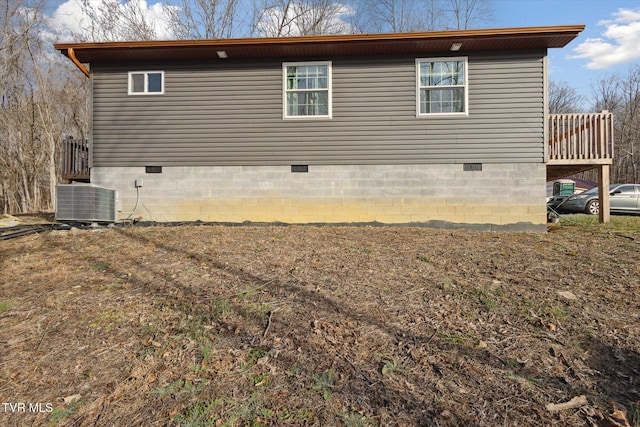 515 Aesque St Ext, Kingsport, TN 37665 - view of property exterior with crawl space and central AC unit