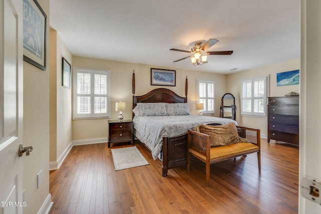 2001 Springfield Ave, Kingsport, TN 37664 - bedroom featuring wood-type flooring, baseboards, and ceiling fan