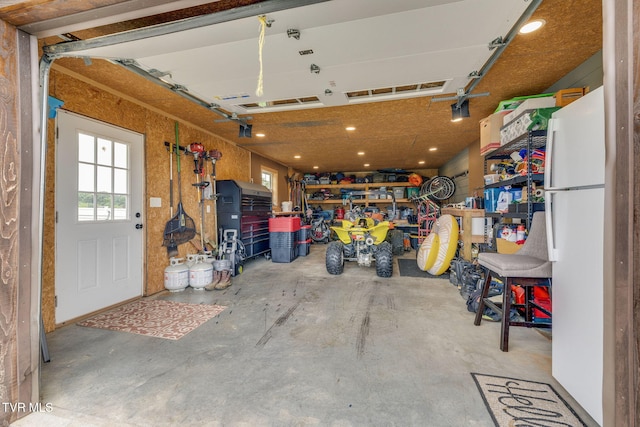 110 Emmanuel Dr, Johnson City, TN 37601 - garage with freestanding refrigerator