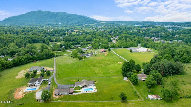 110 Emmanuel Dr, Johnson City, TN 37601 - drone / aerial view of a pool area and mountains