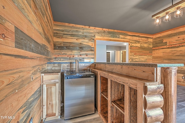 1030 Savin Fls, Gray, TN 37615 - bar with wooden walls and light wood-style flooring