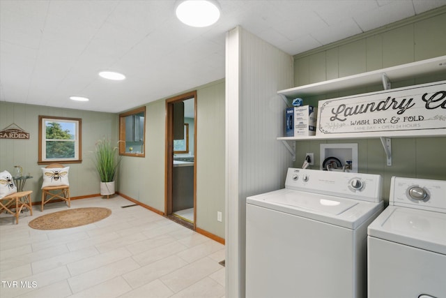 204 Maple Dr, Jonesborough, TN 37659 - washroom with washer and dryer and baseboards