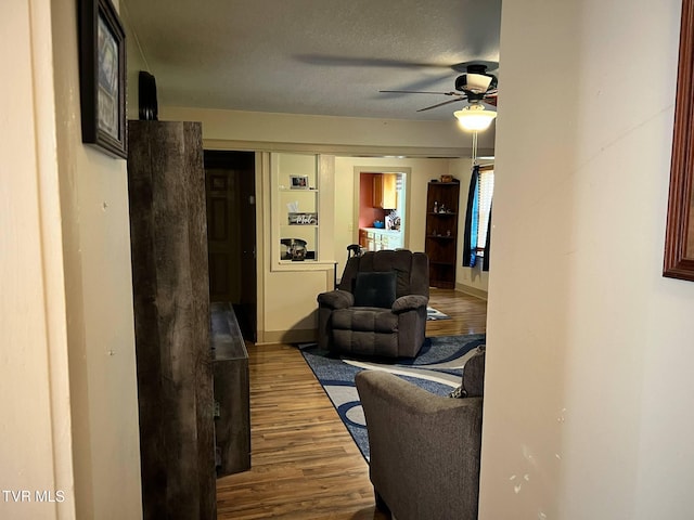 326 Park Ave, Appalachia, VA 24216 - living area featuring wood finished floors and a ceiling fan