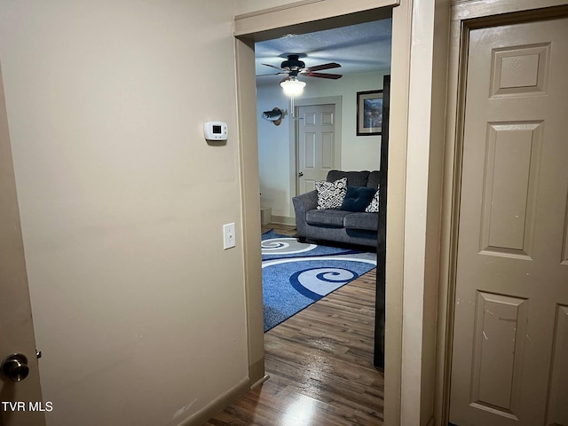 326 Park Ave, Appalachia, VA 24216 - corridor featuring wood finished floors and baseboards