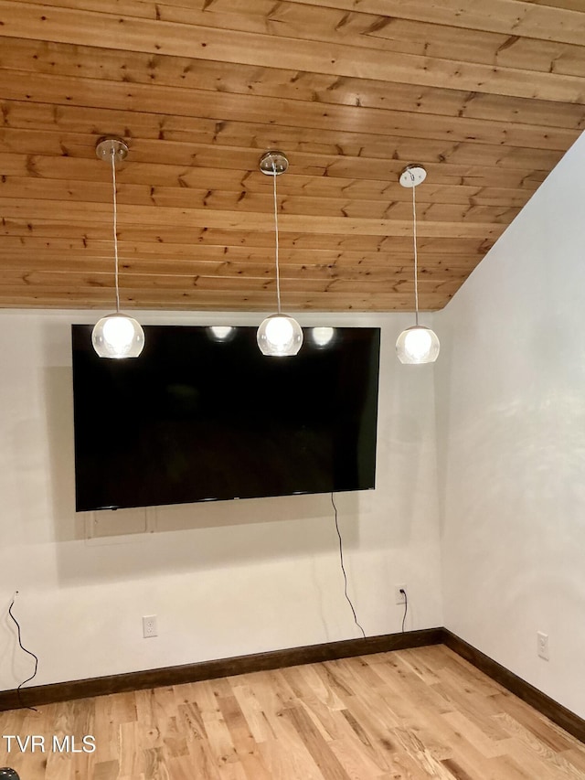 153 Hampton Creek Rd, Roan Mountain, TN 37687 - detailed view of wooden ceiling, wood finished floors, and baseboards