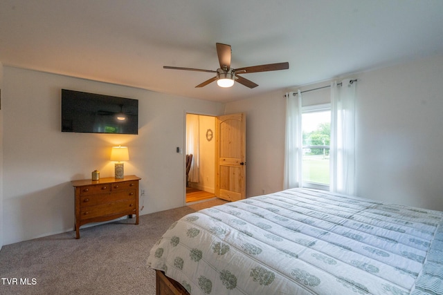 1318 E Lakeview Dr, Johnson City, TN 37601 - bedroom featuring carpet flooring and ceiling fan