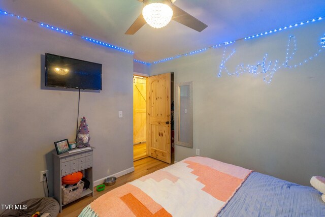 1318 E Lakeview Dr, Johnson City, TN 37601 - bedroom with light wood-type flooring and baseboards