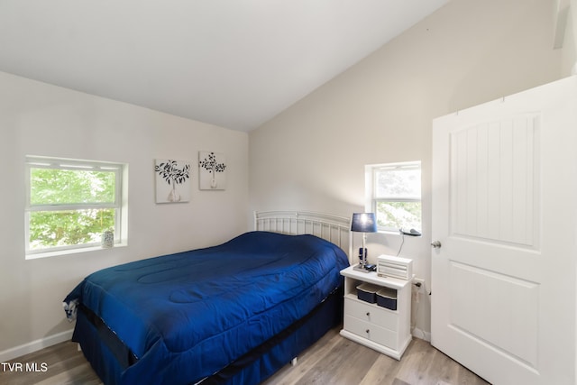 2087 Fodderstack Mountain Loop, Greeneville, TN 37745 - bedroom featuring multiple windows, lofted ceiling, light wood-type flooring, and baseboards