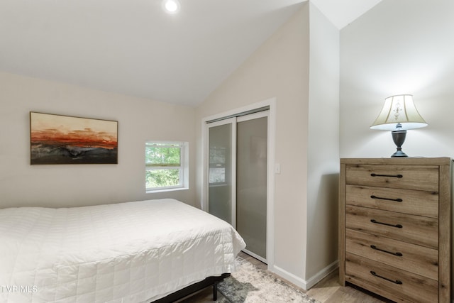 2087 Fodderstack Mountain Loop, Greeneville, TN 37745 - bedroom featuring vaulted ceiling, baseboards, and a closet