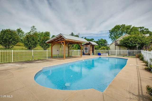 516 Bowmantown Rd, Telford, TN 37690 - view of swimming pool featuring a gazebo and a patio