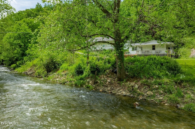 402 Crabtree Rd, Roan Mountain, TN 37687 - water view with a heavily wooded area