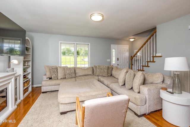 595 Suncrest Dr, Bristol, VA 24201 - living room featuring wood finished floors and stairs