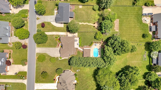 5 Carriage Ct, Johnson City, TN 37604 - aerial view of residential area featuring a pool