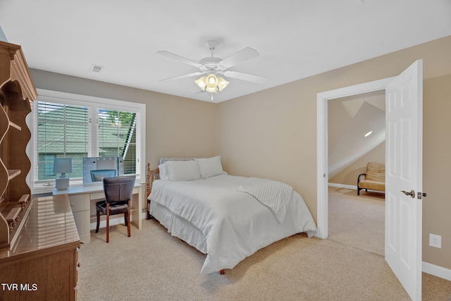 5 Carriage Ct, Johnson City, TN 37604 - bedroom featuring light colored carpet, a ceiling fan, and baseboards
