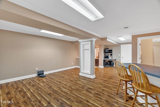 5 Carriage Ct, Johnson City, TN 37604 - dining space with crown molding, wood finished floors, and baseboards