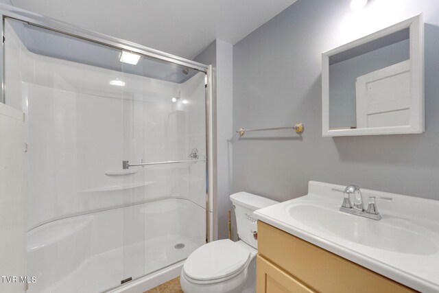 1217 Kentucky Ave, Bristol, TN 37620 - full bath featuring toilet, a stall shower, and vanity