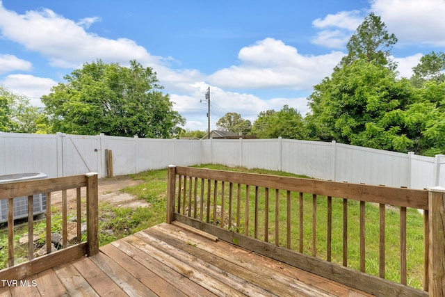 1217 Kentucky Ave, Bristol, TN 37620 - wooden deck with central AC