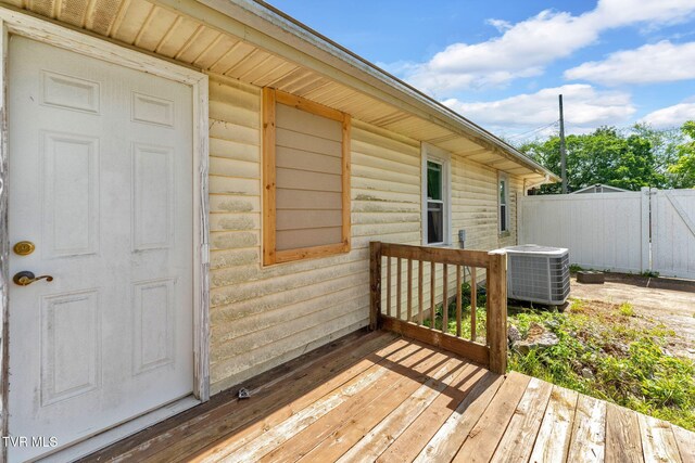 1217 Kentucky Ave, Bristol, TN 37620 - deck with cooling unit