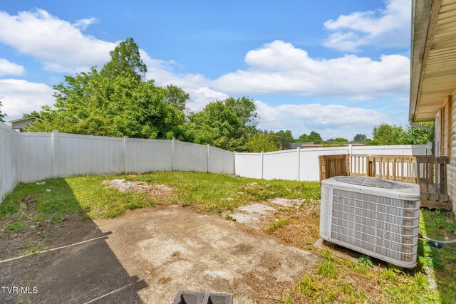1217 Kentucky Ave, Bristol, TN 37620 - fenced backyard with central air condition unit