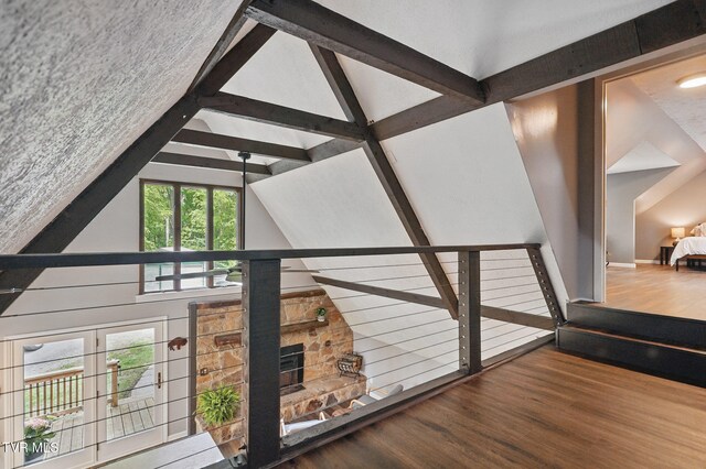 8466 Courtland Rd, Wise, VA 24293 - staircase with wood finished floors