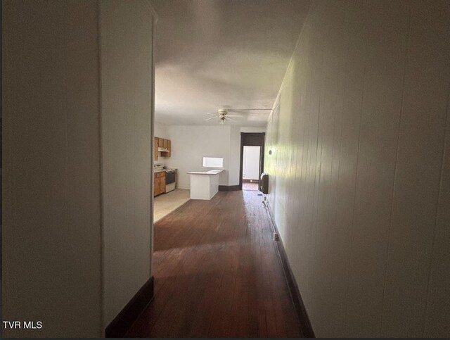 501 Moore St, Bristol, VA 24201 - hallway featuring dark wood-type flooring