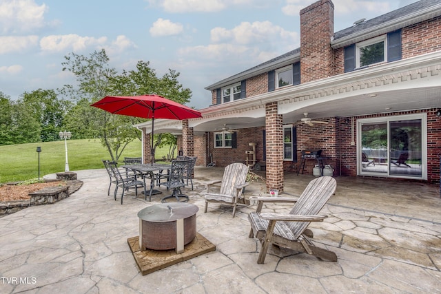 22319 Campground Rd, Bristol, VA 24202 - view of patio featuring a ceiling fan and outdoor dining space