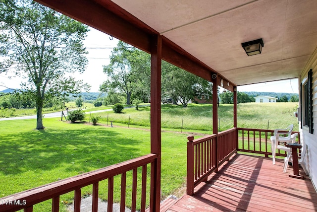 1730 Baileyton Main St, Greeneville, TN 37745 - wooden porch featuring a yard